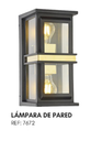 Lámpara de pared exterior de 2 llamas