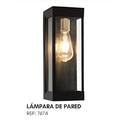 Lámpara de pared para patio con pantalla de vidrio transparente