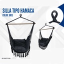 SILLA TIPO HAMACA COLOR GRIS
